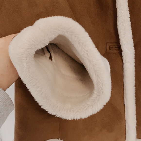 Calvin Klein Suede Fur Jacket - Picture 4 of 10